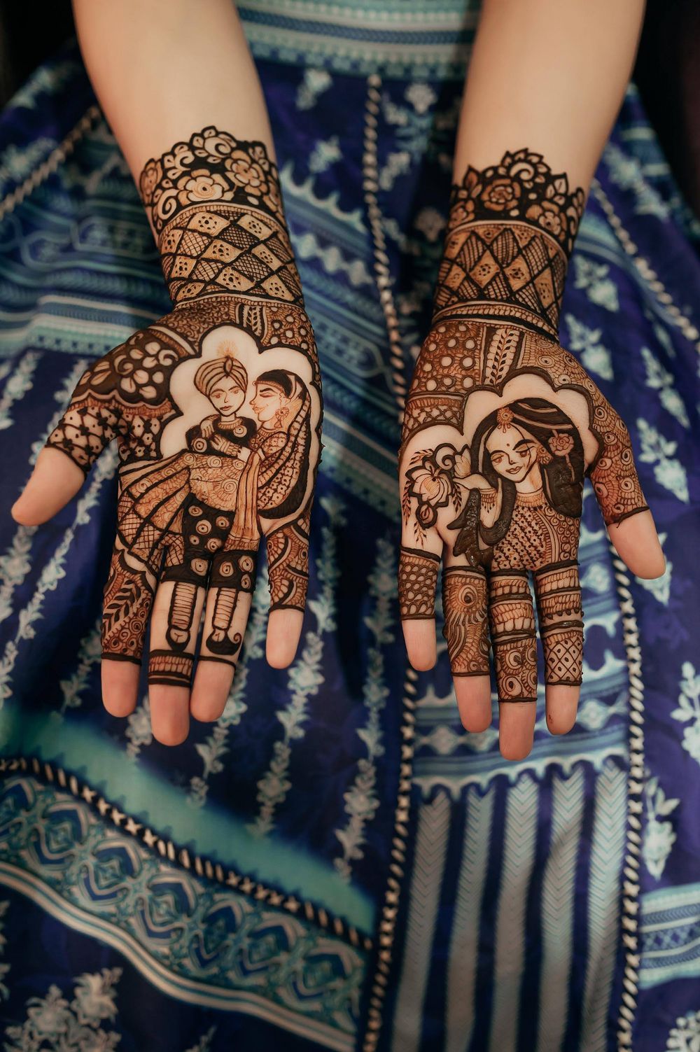 Photo of Portrait mehndi design for brides-to-be