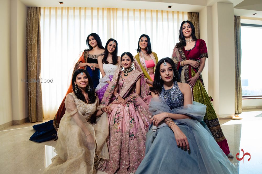 Photo of Bride with her bridesquad