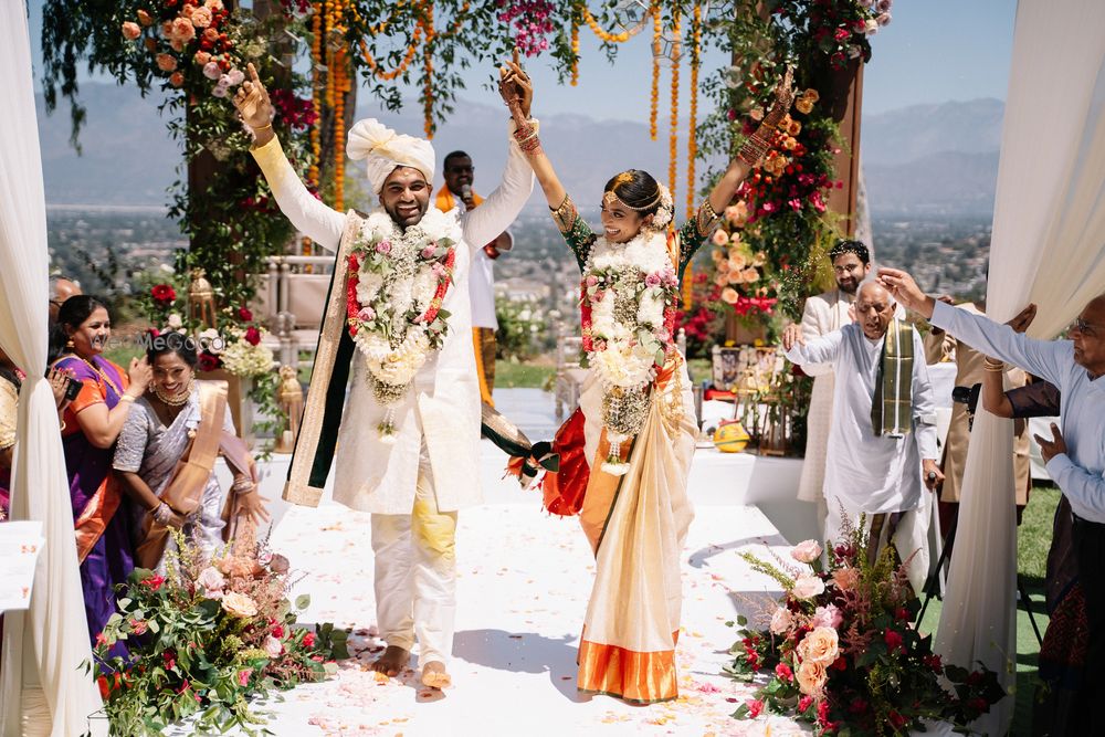 Photo of Wedding day south Indian couple shot