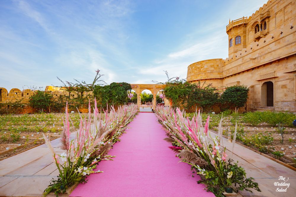 Photo of Light pink theme fort wedding decor
