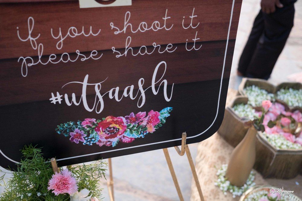 Photo of Wedding hashtag board idea
