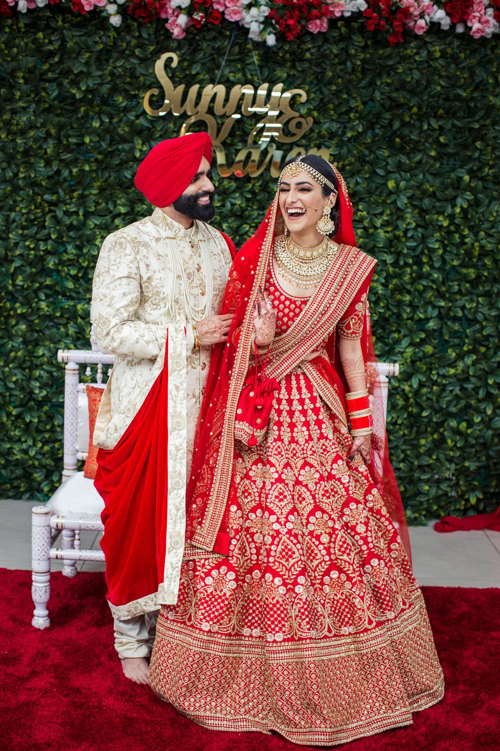 Photo of A candid shot of the couple clicked after their wedding