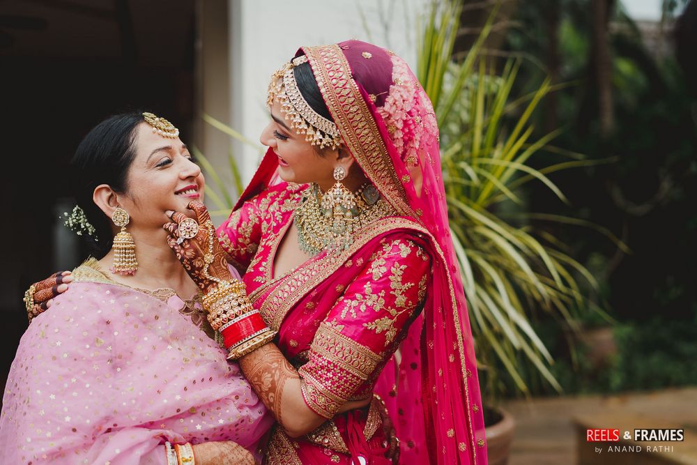 Photo of Cute bridal portrait with her mother