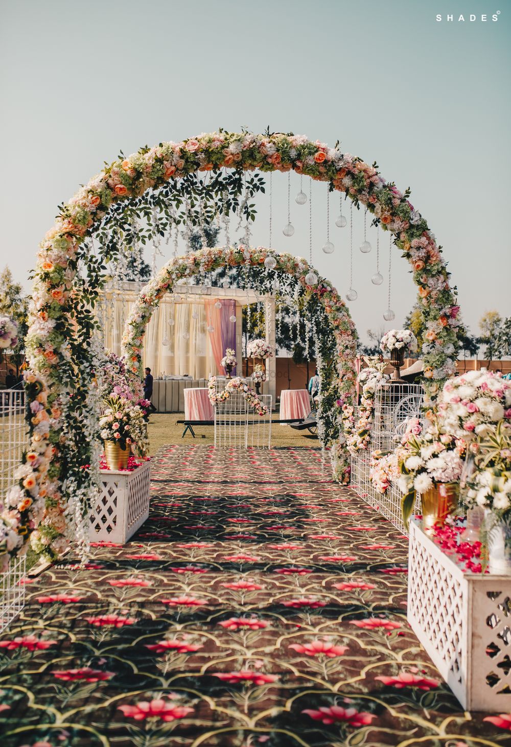 Photo of Stunning floral entrance decor idea.