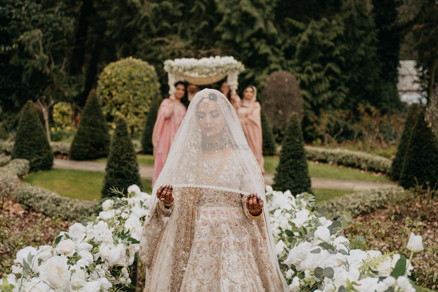 Photo of pastel nikah bridal entry