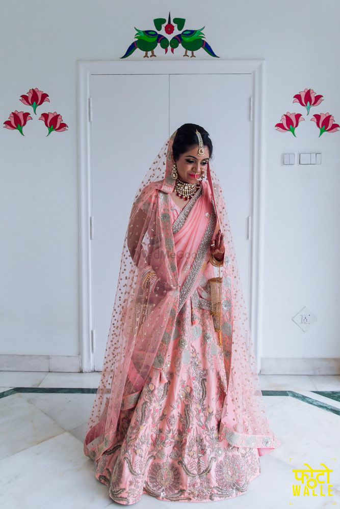 Photo of Pink and silver lehenga
