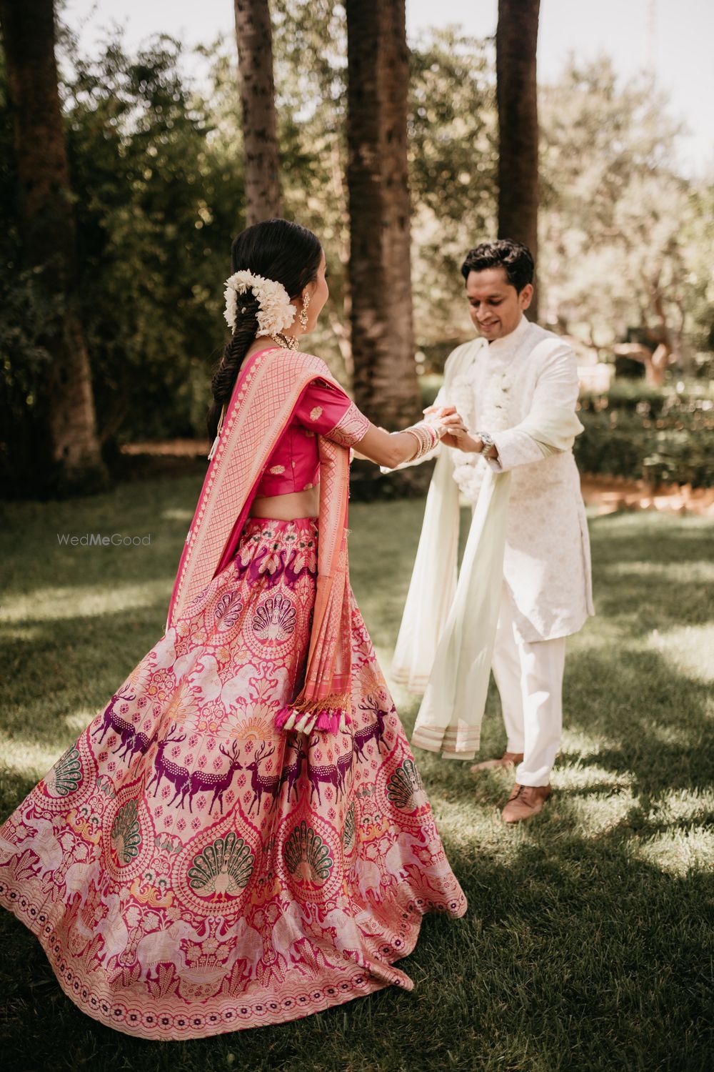 Photo of wedding day couple shot