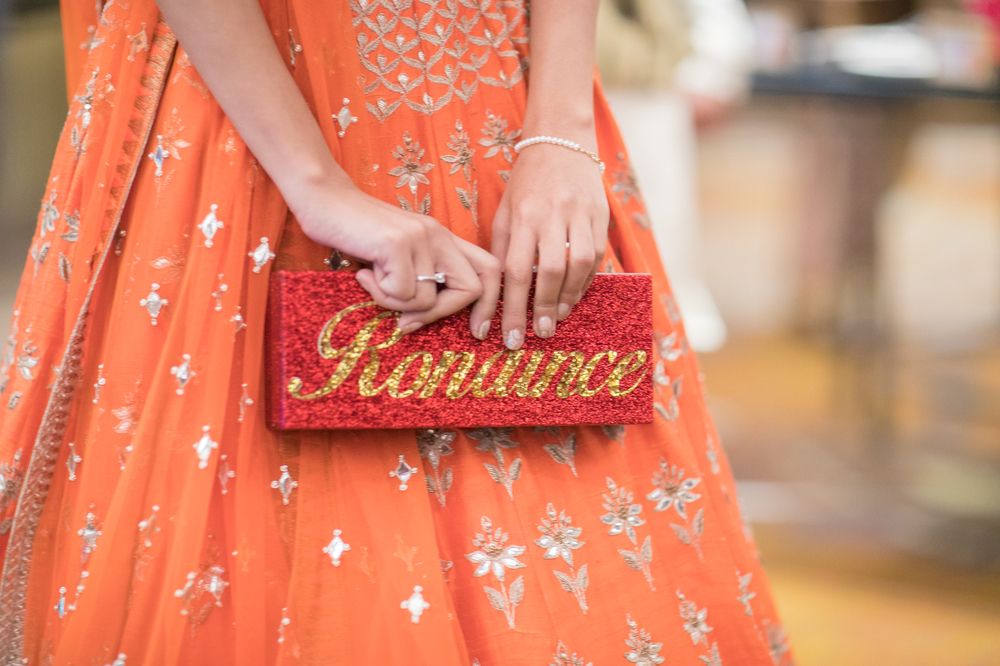 Photo of Unique bridal clutch in red