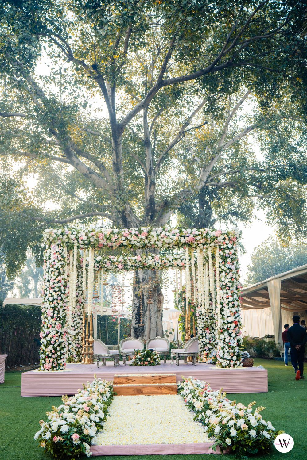 Photo of floral mandap decor