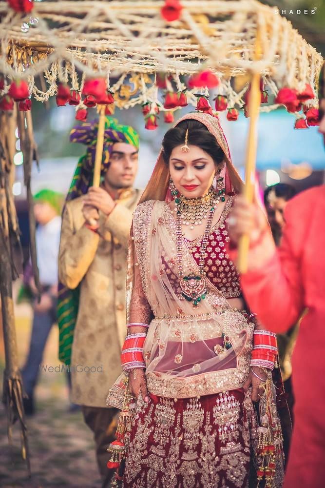 Red Bridal Lehenga Photo bride entry