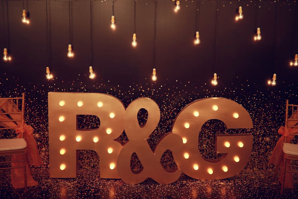 Photo of Monograms in decor for engagement