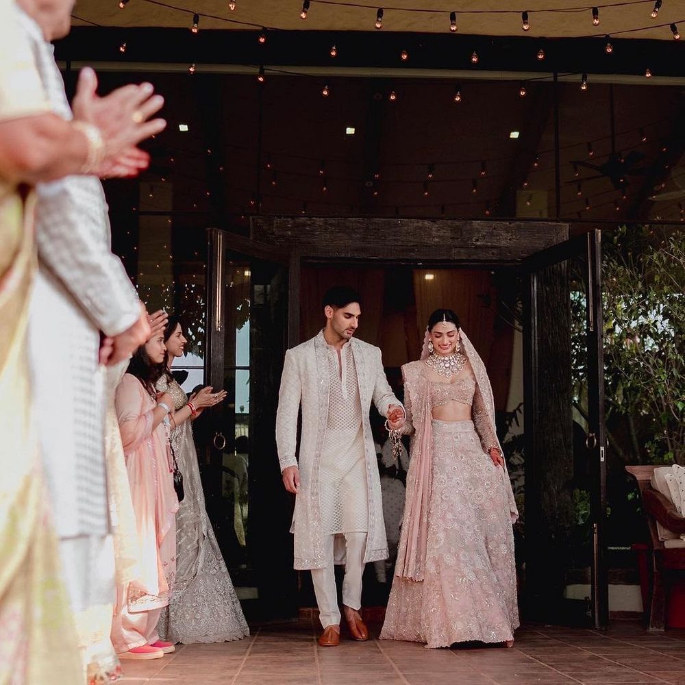 Photo of Athiya Shetty Bridal Entry With Her Brother
