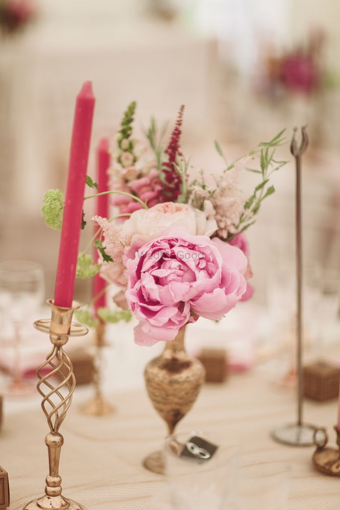Photo of candle table setting