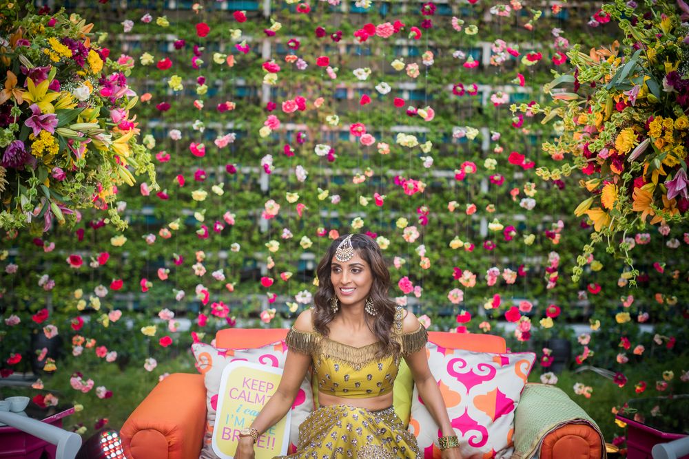 Photo of Stunning floral backdrop with roses for mehendi