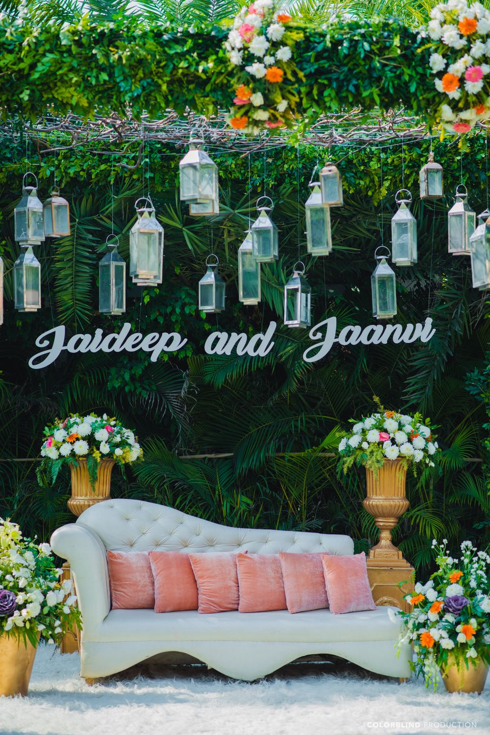 Photo of Personalized decor ideas with the bride and grooms' name.