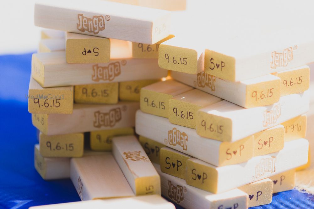 Photo of Jenga game at engagement