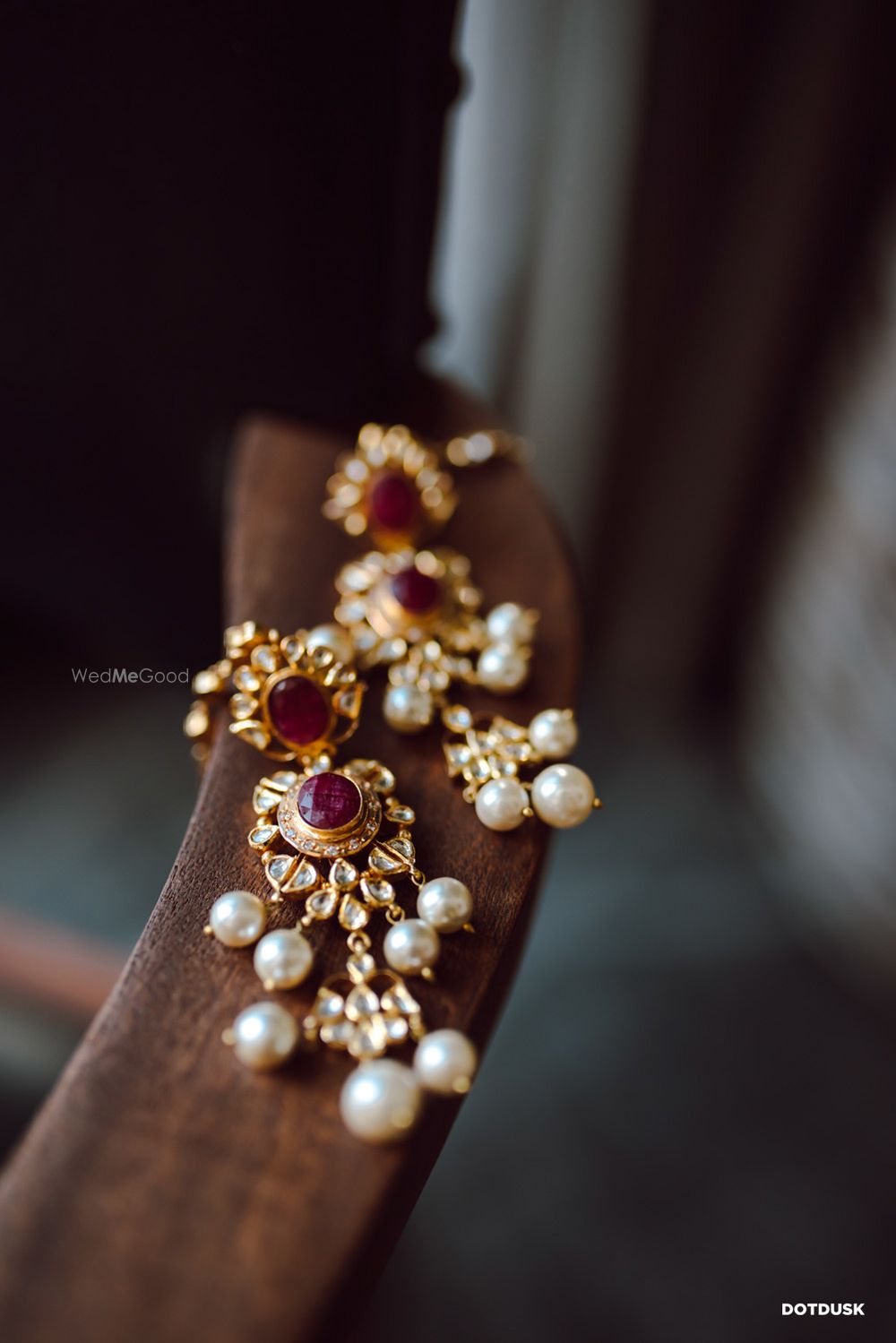 Photo of Bridal earrings with rubies