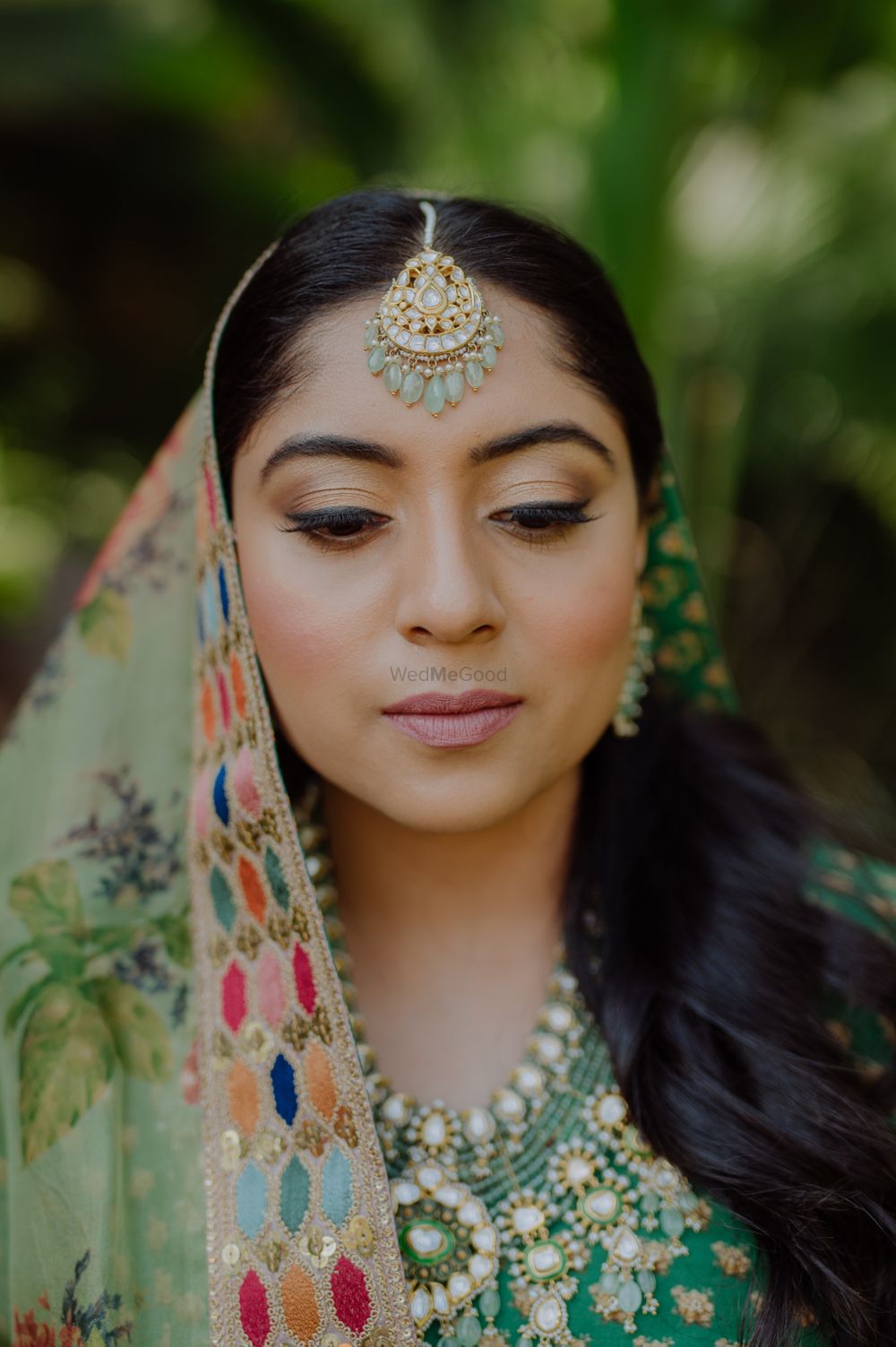 Photo of Simple, subtle makeup on the bride.