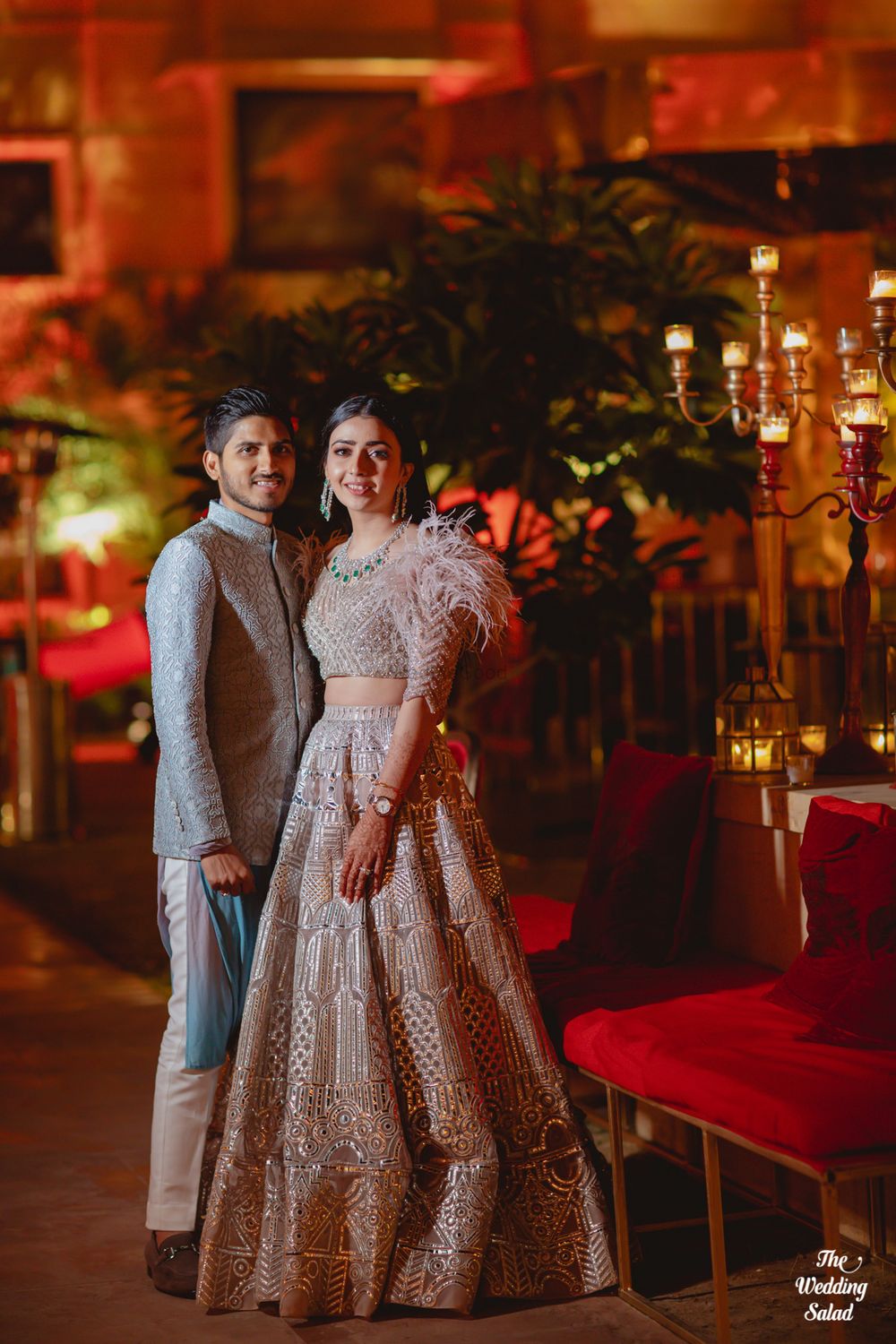 Photo of lehenga with fringe on sleeves for sangeet or cocktail