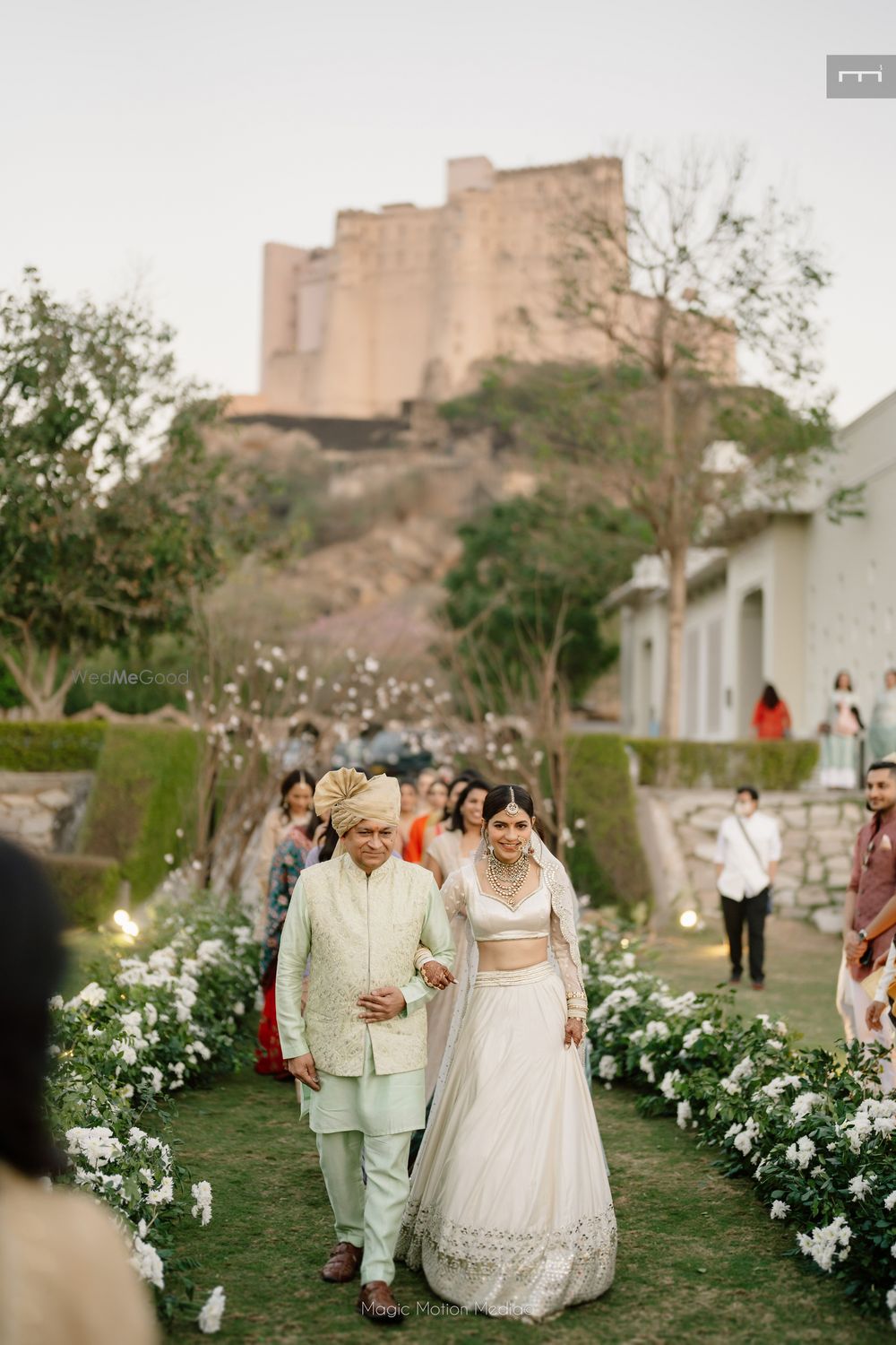 Photo of Bride with her father on bridal entry