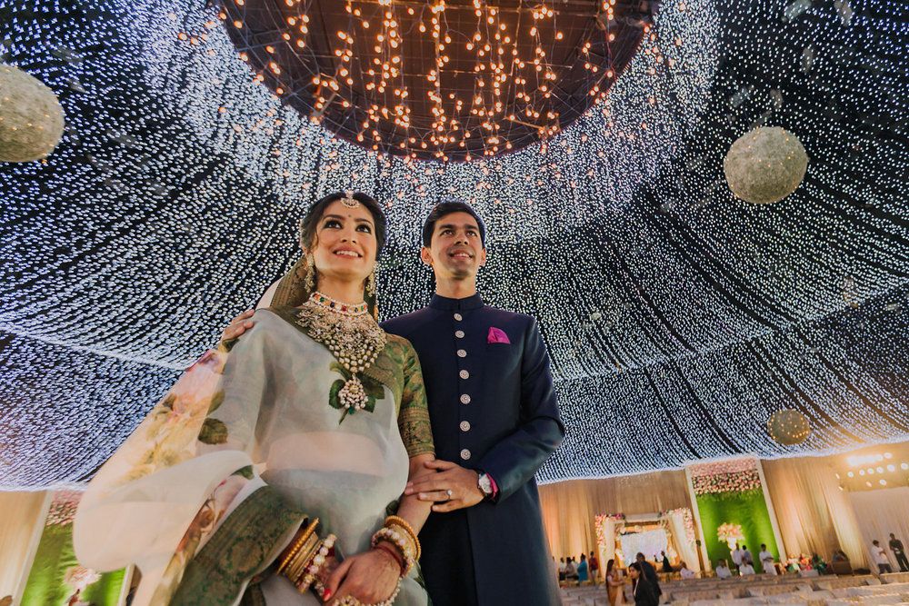 Photo of Sangeet decor and couple shot