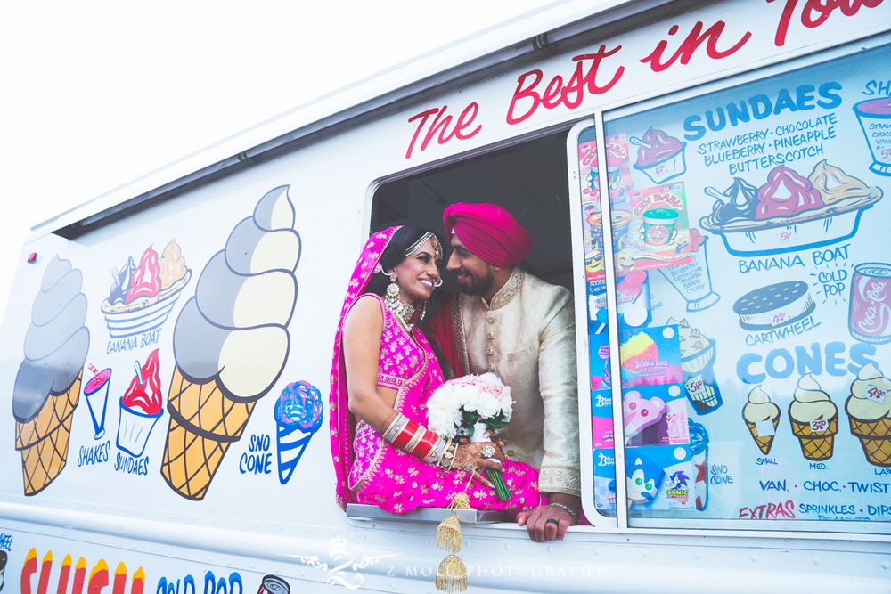 Photo of Ice cream truck post wedding shot