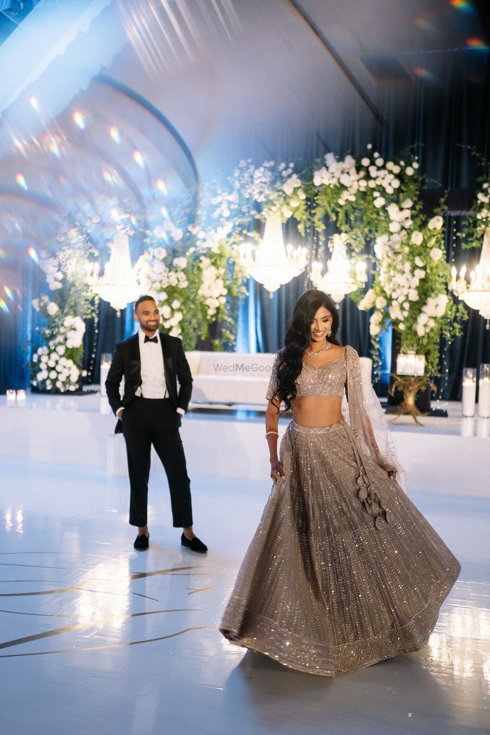 Photo of Bride and groom reception outfit ideas