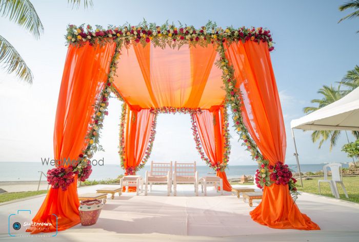 Photo of orange mandap