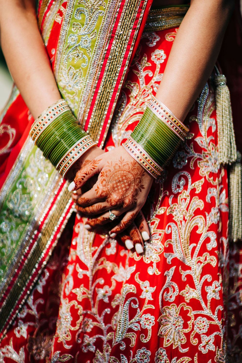 Photo of beautiful detailed shot of bridal chooda