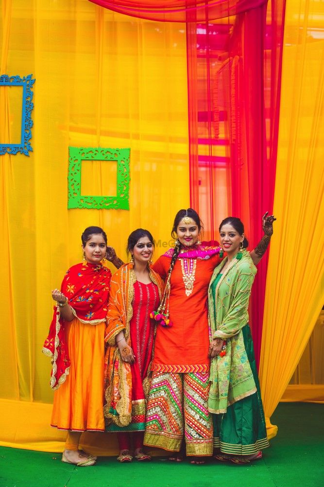 Photo of Mehendi day with bridesmaids