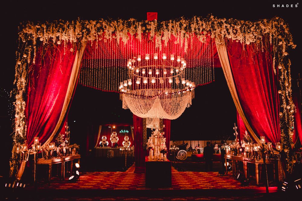 Photo of An opulent and grand red themed decor.