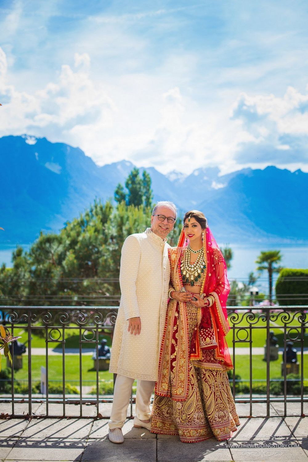 Photo of Bride with her father in Switzerland