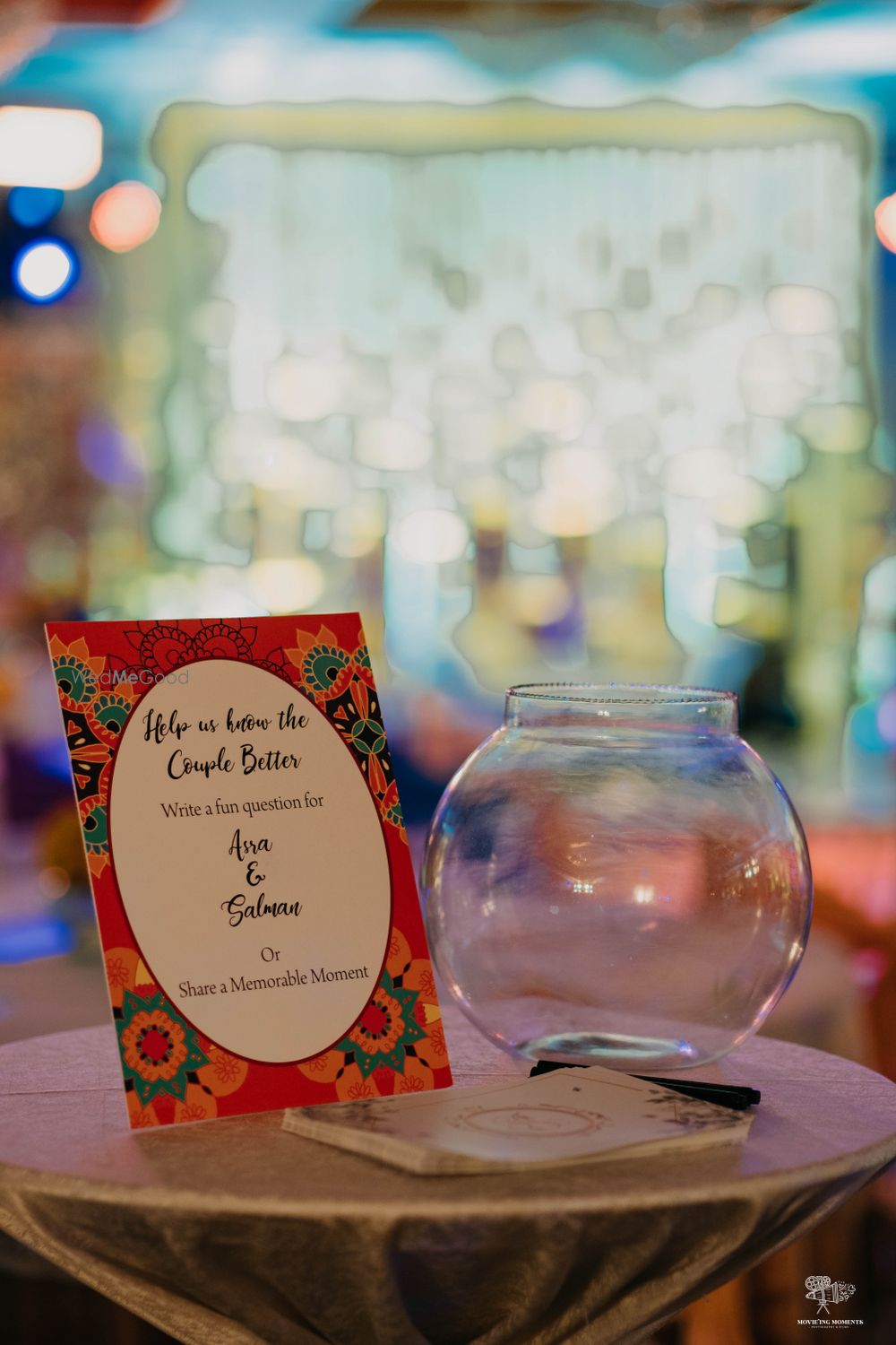 Photo of mehendi activity idea with message jar for guests