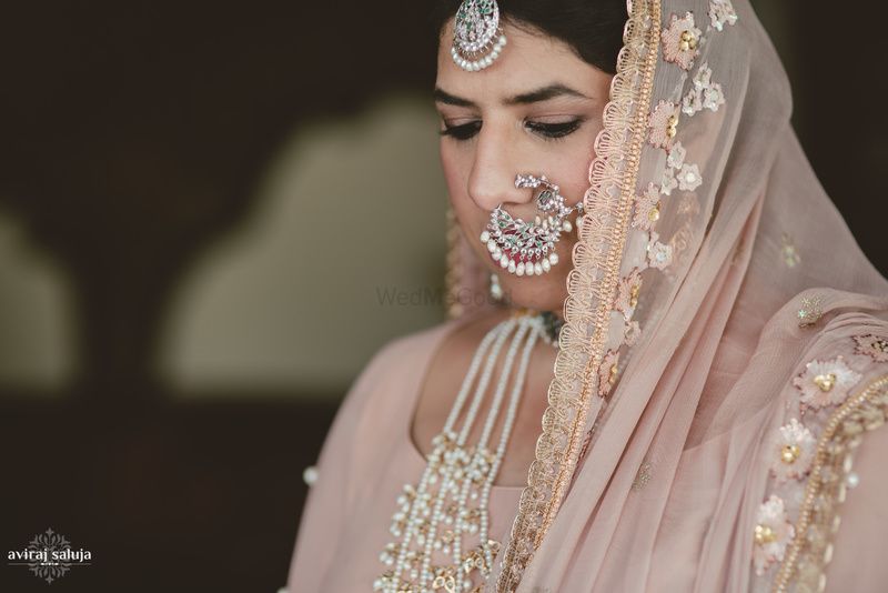 Photo of Vintage nosering on Indian bride