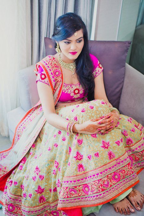 Bright Pink Bridal Lehenga Photo