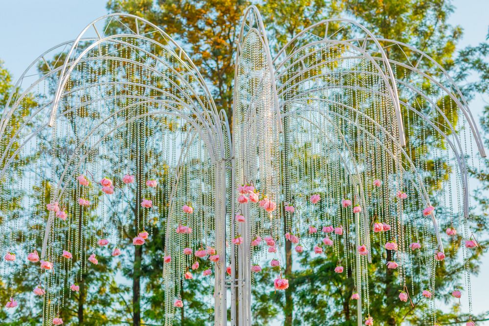 Photo of Beautiful floral hanging decor with pearl strings