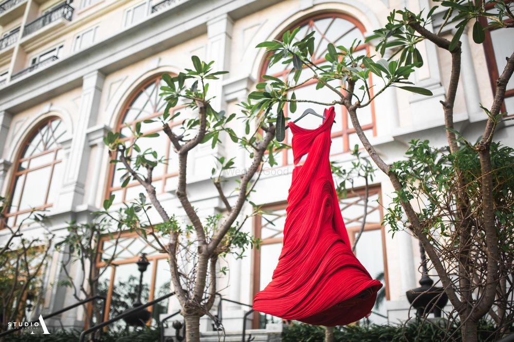 Photo of Cocktail gown in red on hanger