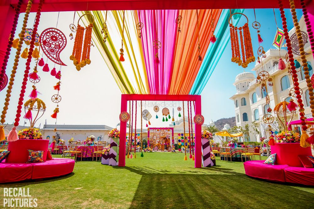 Photo of Happy mehendi decor idea with hanging dreamcatchers