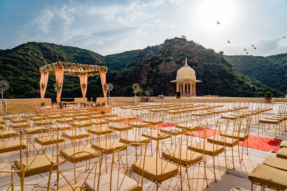Photo of Gorgeous rooftop mandap for the wedding