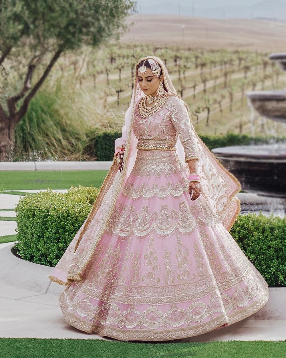 Photo of bridal lehenga on wedding day