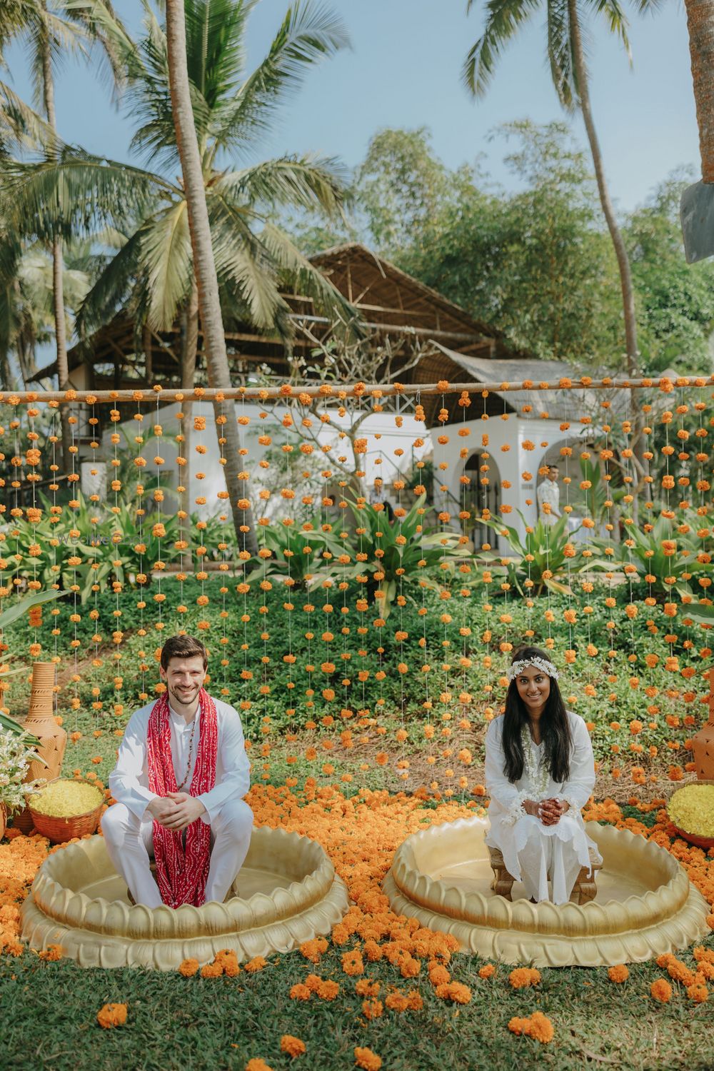 Photo of Couple Haldi decor ideas