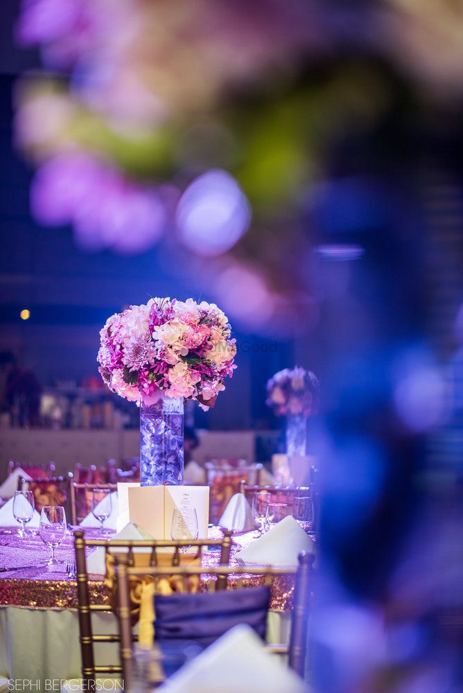 Purple Wedding Decor Photo
