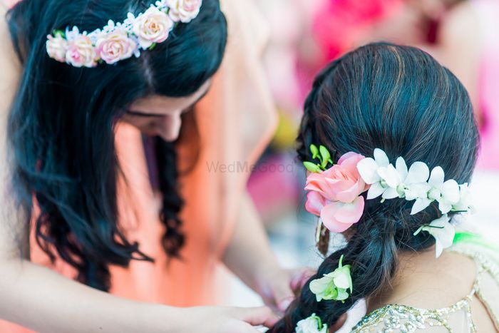 Photo of floral hairstyle