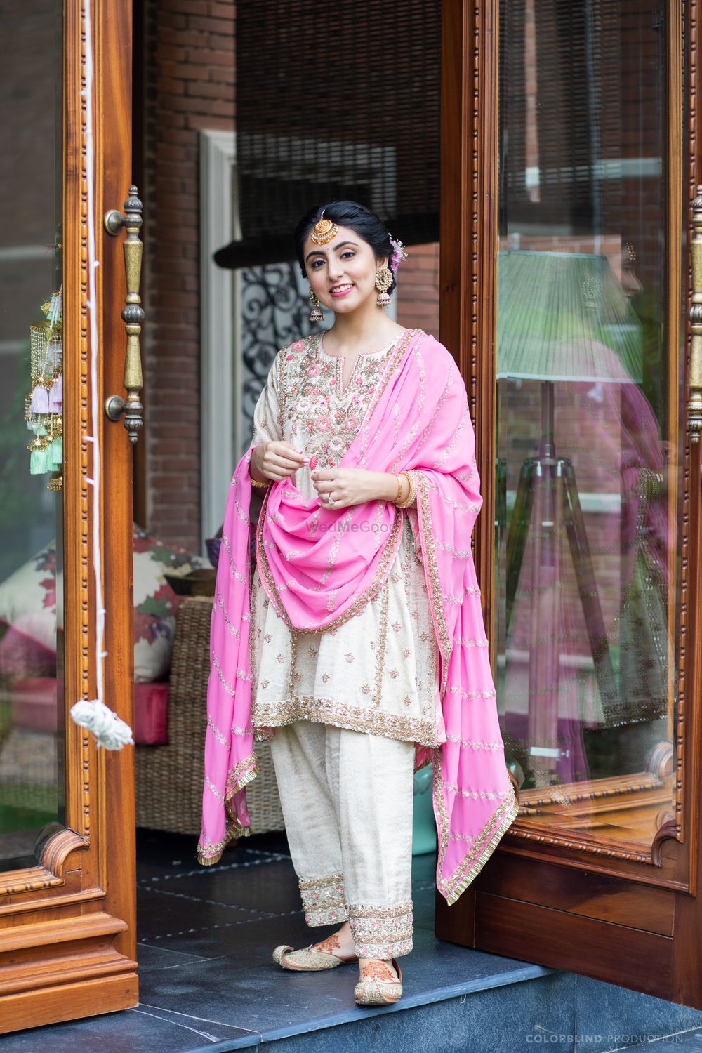 Photo of elegant sister of the bride in a punjabi suit