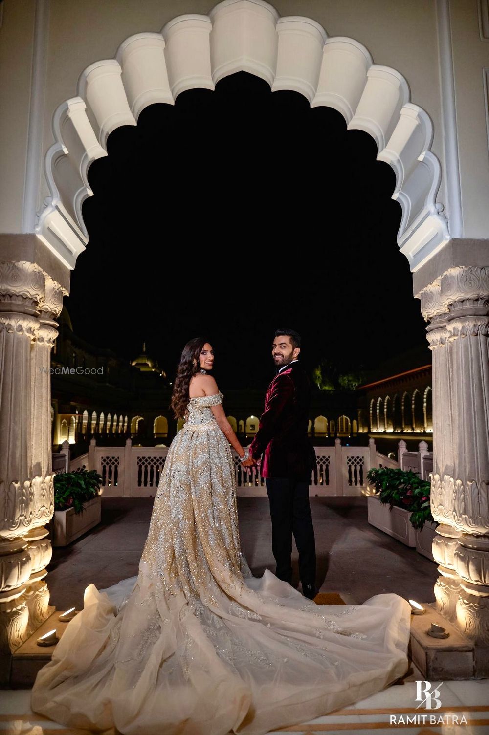 Photo of long gown of bride