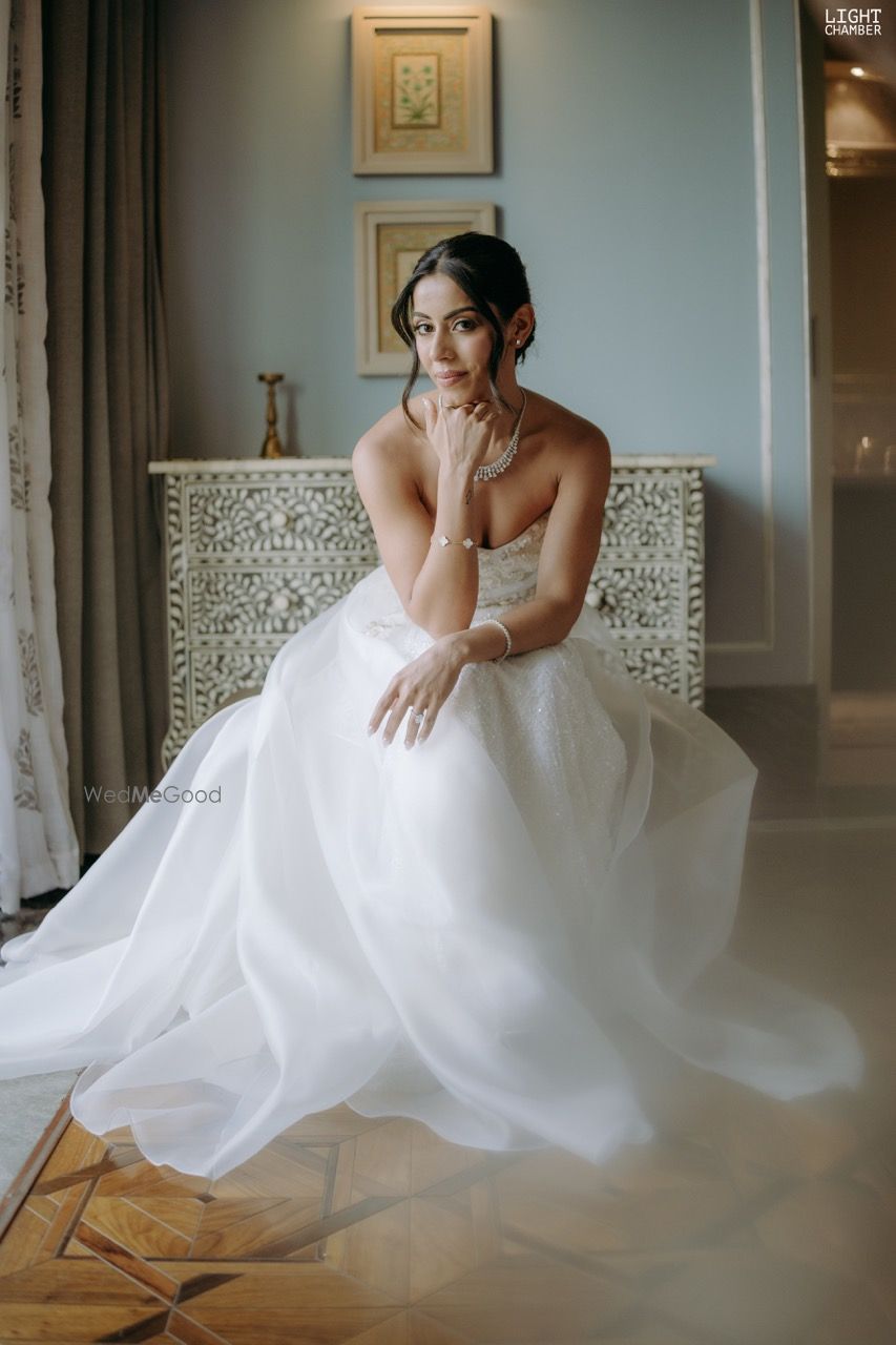 Photo of white bridal gown