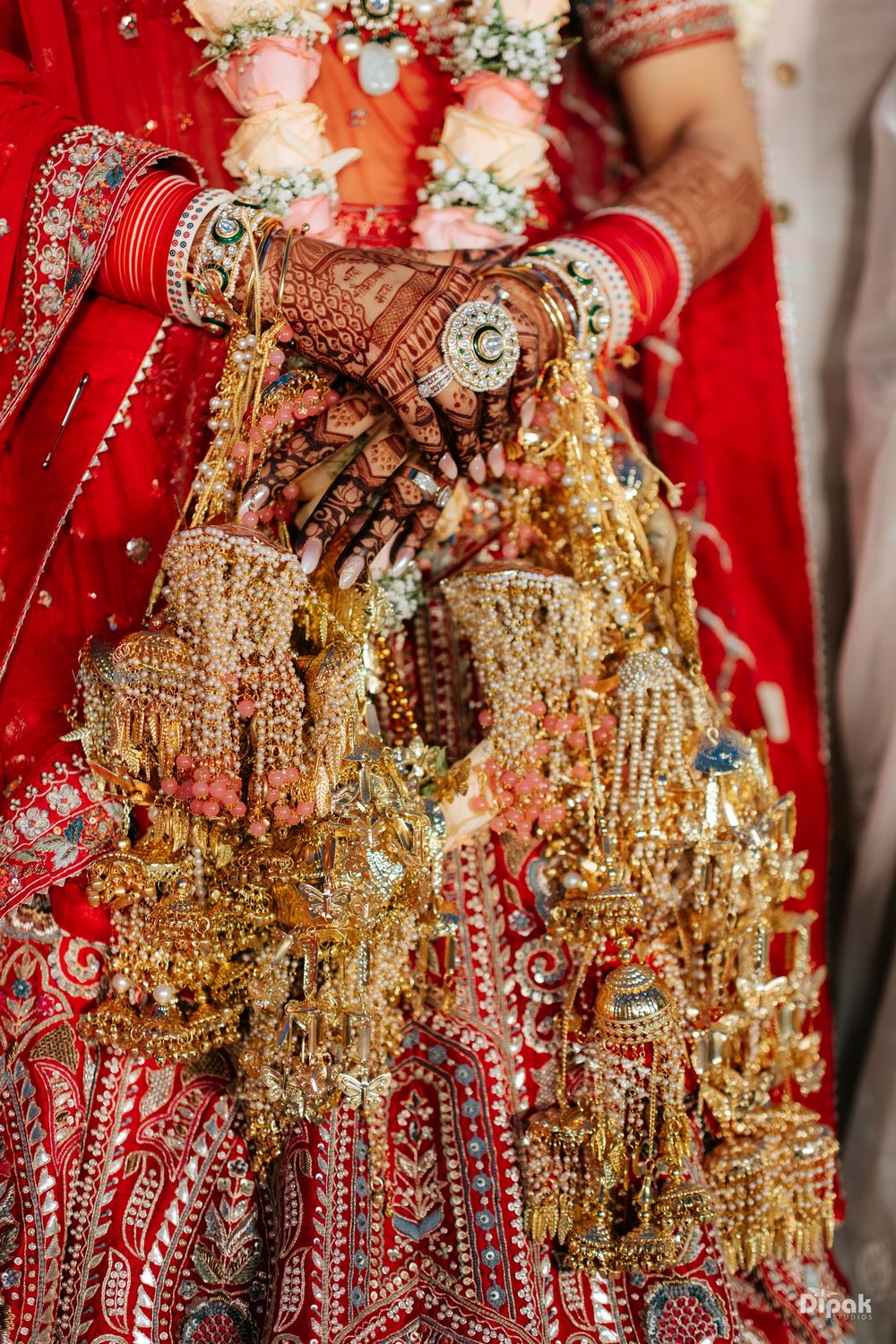 Photo of bride wearing kaleeras