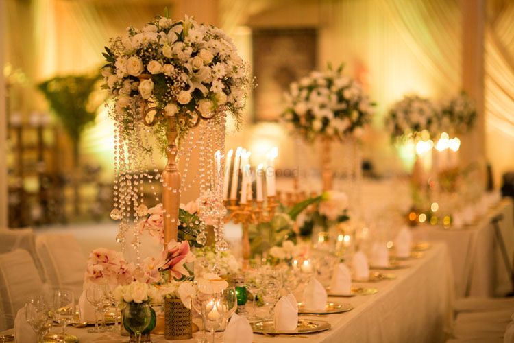 Photo of large floral table centerpieces