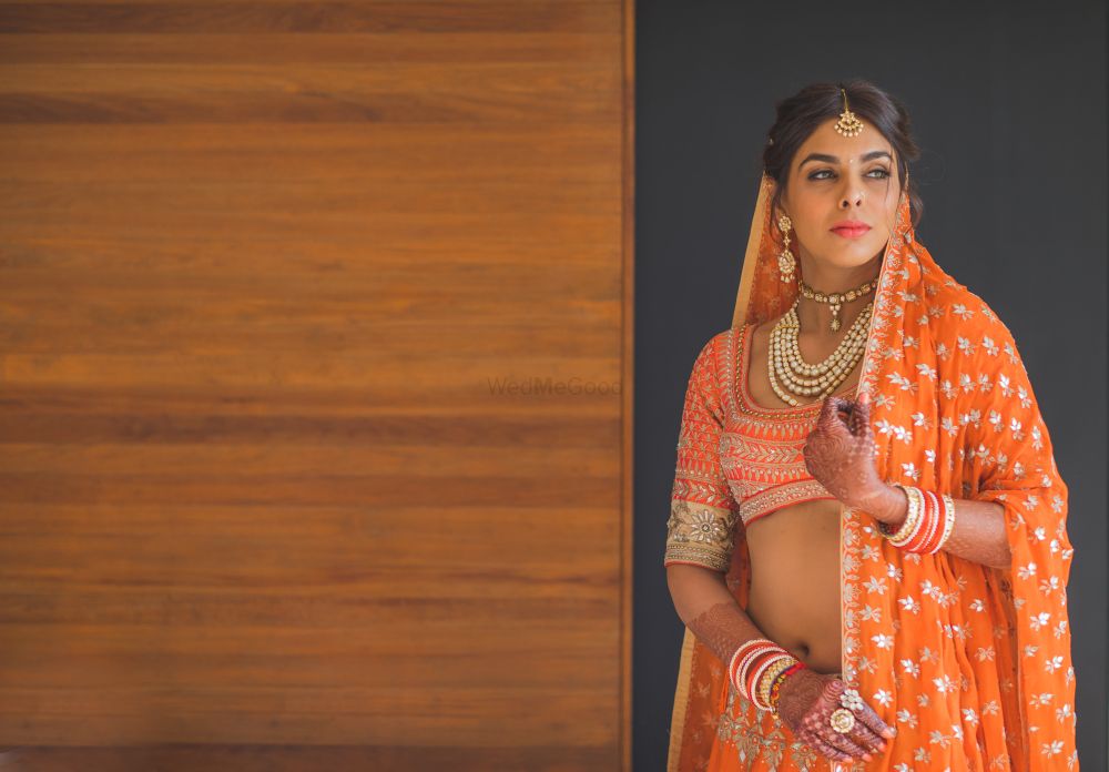 Orange Wedding Photoshoot & Poses Photo orange bangles