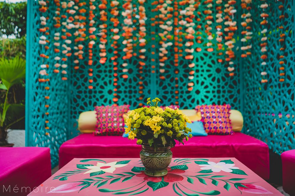 Yellow Wedding Decor Photo mehendi decor